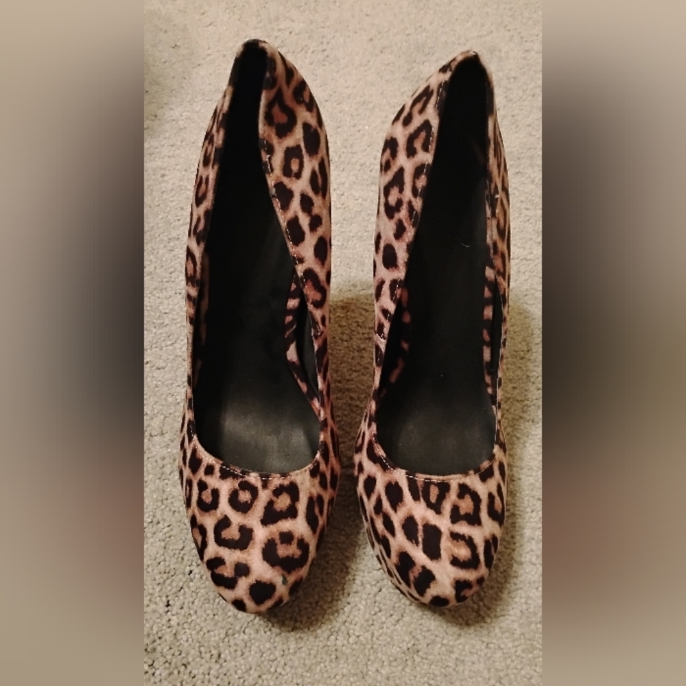 leopard platform heels - Picture 5 of 6